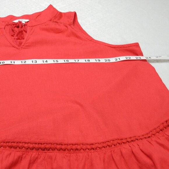 Crown and Ivy Linen/Rayon Women's Red Tanktop Size XL - Picture 7 of 10